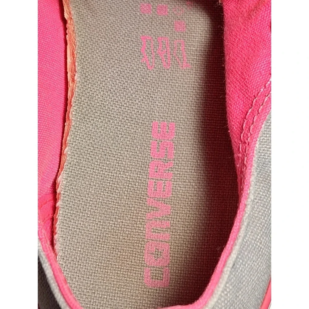 Converse Chuck Taylor All Star Junior 13 Grey Neon Pink Lime Double Tongue Shoes
